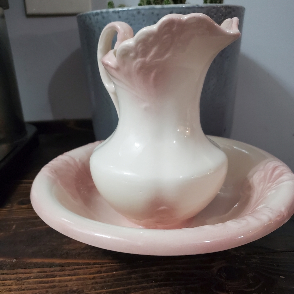 Mini Artisian Pitcher & Washbowl Set by Piotrowski circa 1981